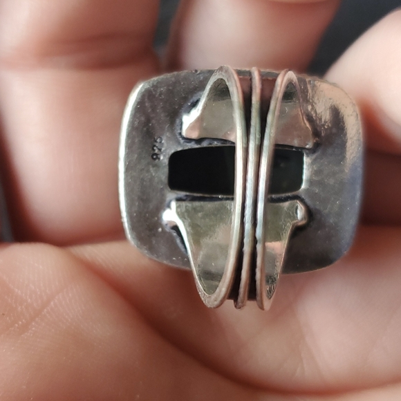 New Unique Chrysocolla 925 Silver Ring. - Picture 9 of 16